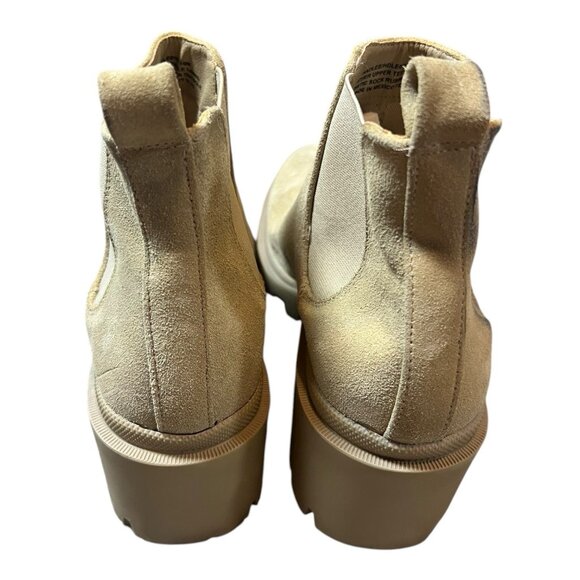 Steve Madden Chelsea Boots Women 10 Hadlee Shoes Brown Suede chunky Lug Sole - Picture 4 of 6